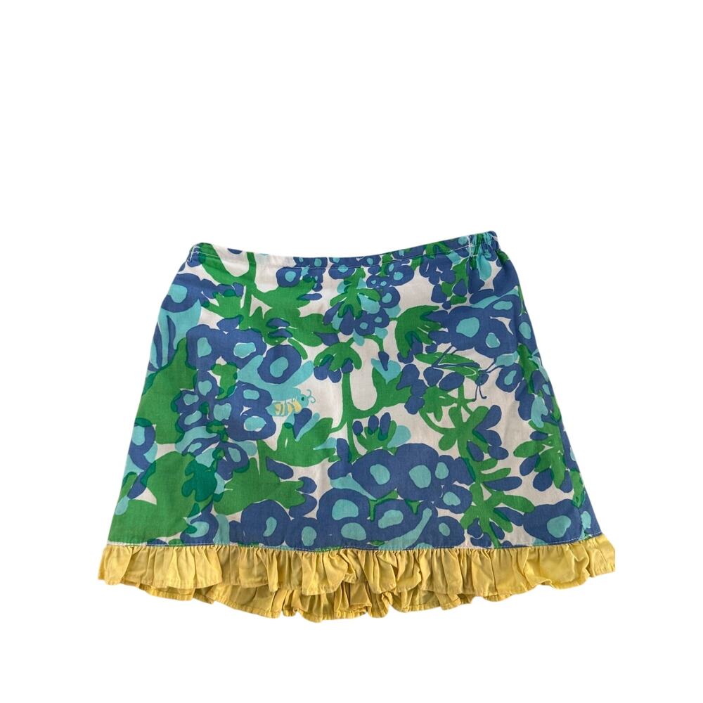Lilly Pulitzer Floral Ruffle Skort Girls XS 2-3